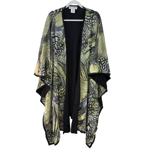 St. John Collection Butterfly Wing Open Cardigan 100% Wool One Size Fits All - Picture 1 of 10